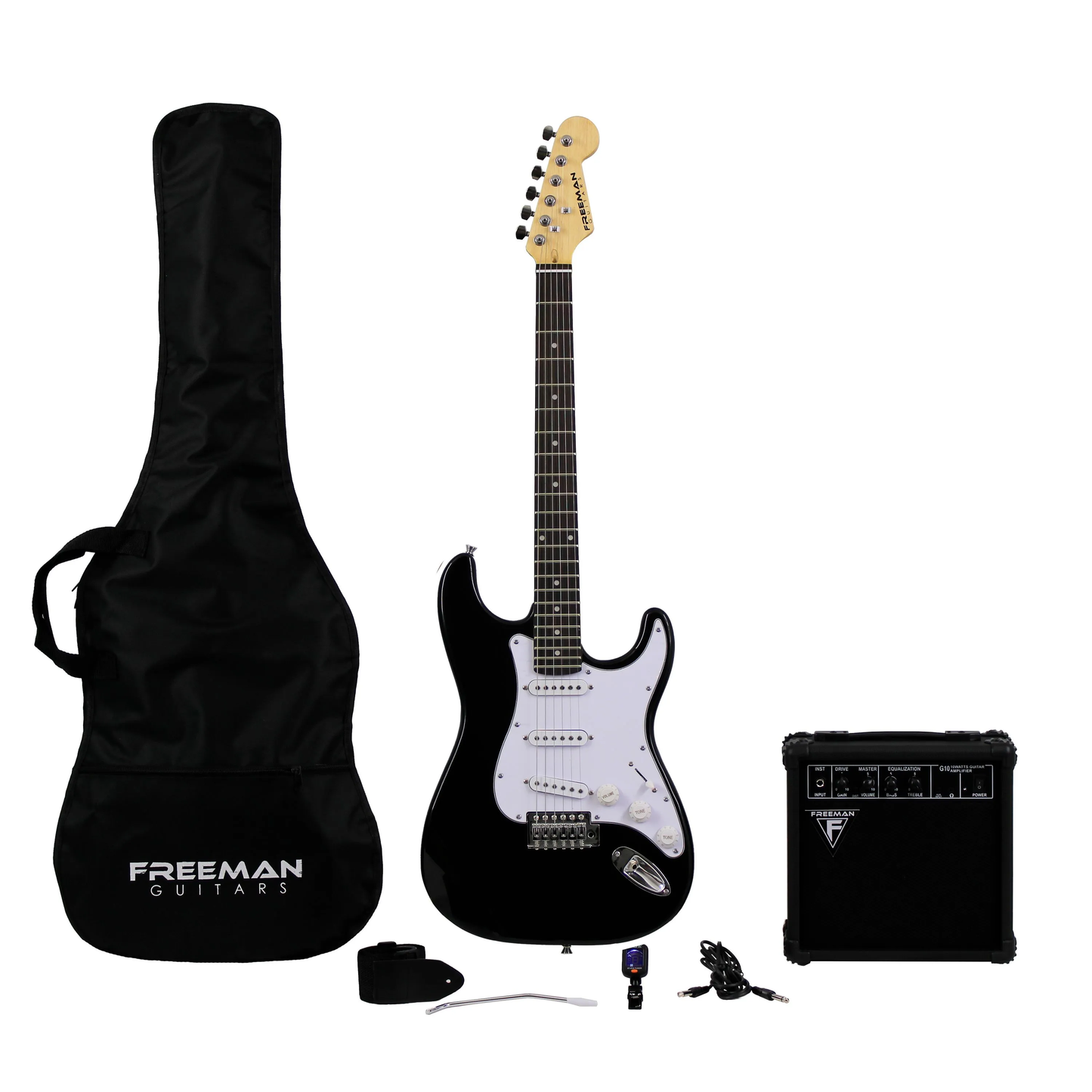 Pack de guitarra eléctrica Freeman - Black