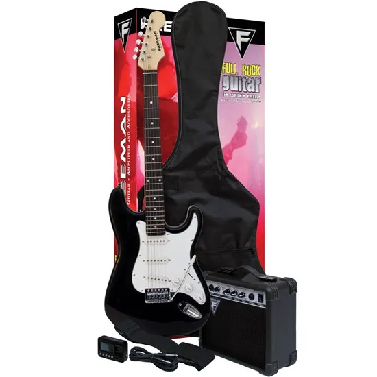 Pack de guitarra eléctrica Freeman - Black