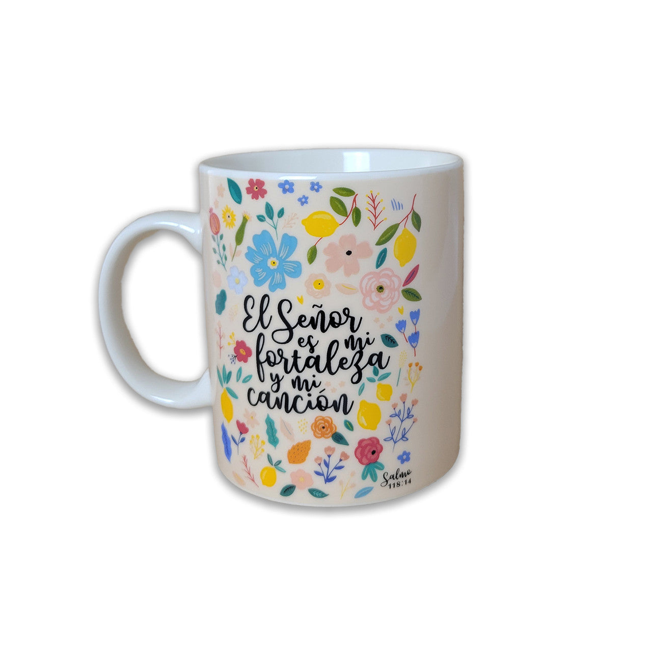 TAZA DE CERÁMICA, EL SEÑOR ES MI FORTALEZA, 12 OZ | COLECCIÓN IDEAL