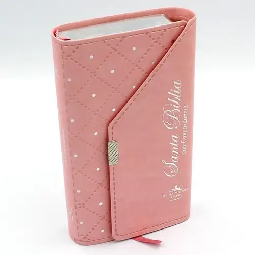 Biblia RVR 1960 Tipo Agenda Imitación Piel Rosa