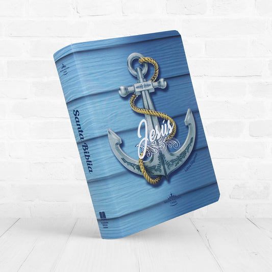 BIBLIA REINA VALERA 1960 CON ANCLA EN PORTADA LETRA GIGANTE