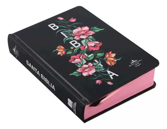BIBLIA REINA VALERA 1960 FUENTE DE BENDICIONES NEGRO FLORES