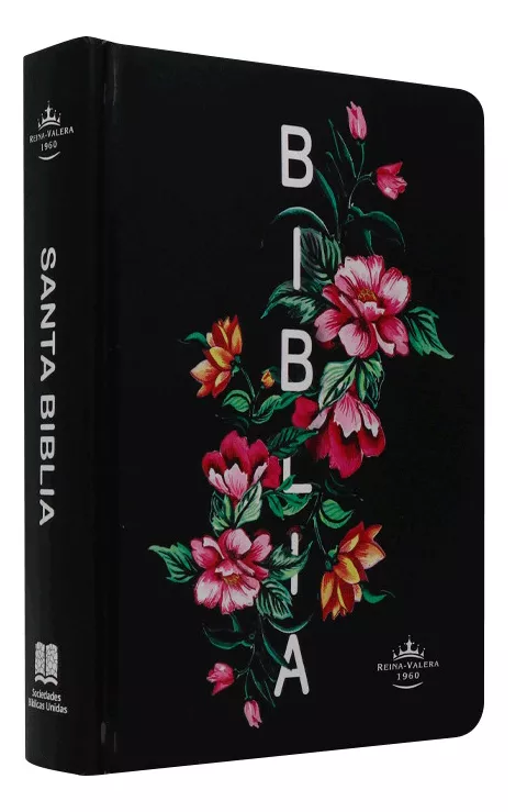 BIBLIA REINA VALERA 1960 FUENTE DE BENDICIONES NEGRO FLORES