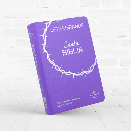Biblia RVR1960 Letra Grande 12 puntos | Lila