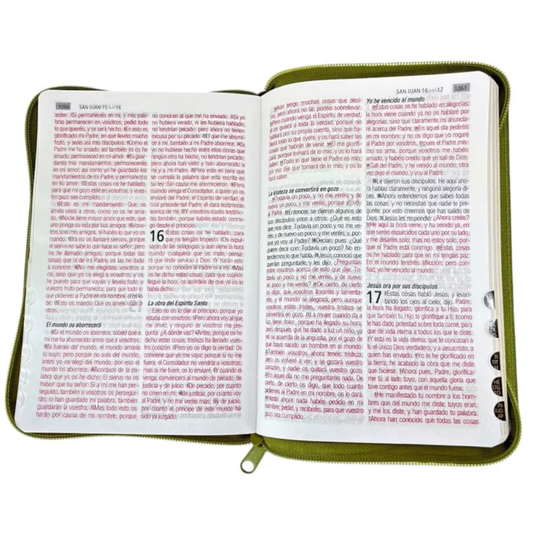 Biblia RVR1960 Letra Grande 12 puntos con cierre e índice | naranjo