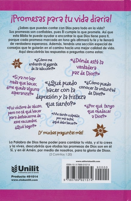 Biblia de Promesas RVR1960, Edición para jóvenes, Mujer, Tapa Dura