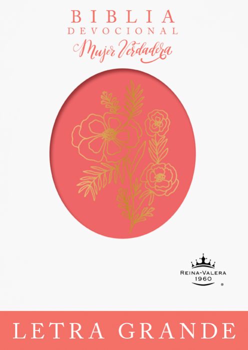 Biblia dev Mujer Verdadera - Letra Grande, RVR60 duotono coral