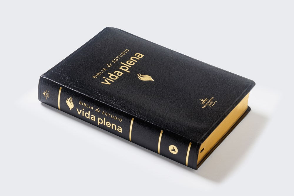 Biblia de estudio de la vida plena Reina Valera 1960, Piel fabricada Negra