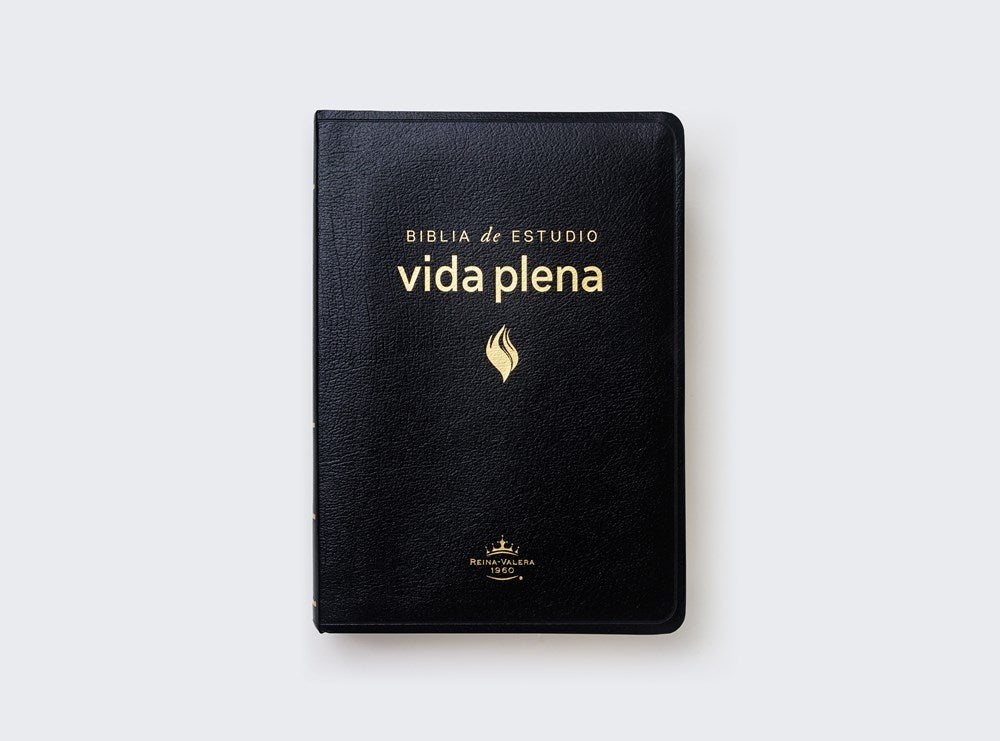 Biblia de estudio de la vida plena Reina Valera 1960, Piel fabricada Negra