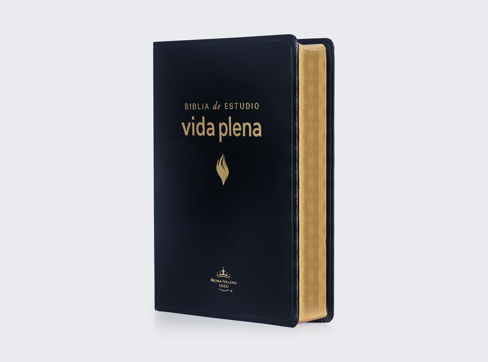 Biblia de estudio de la vida plena Reina Valera 1960, Piel fabricada Negra