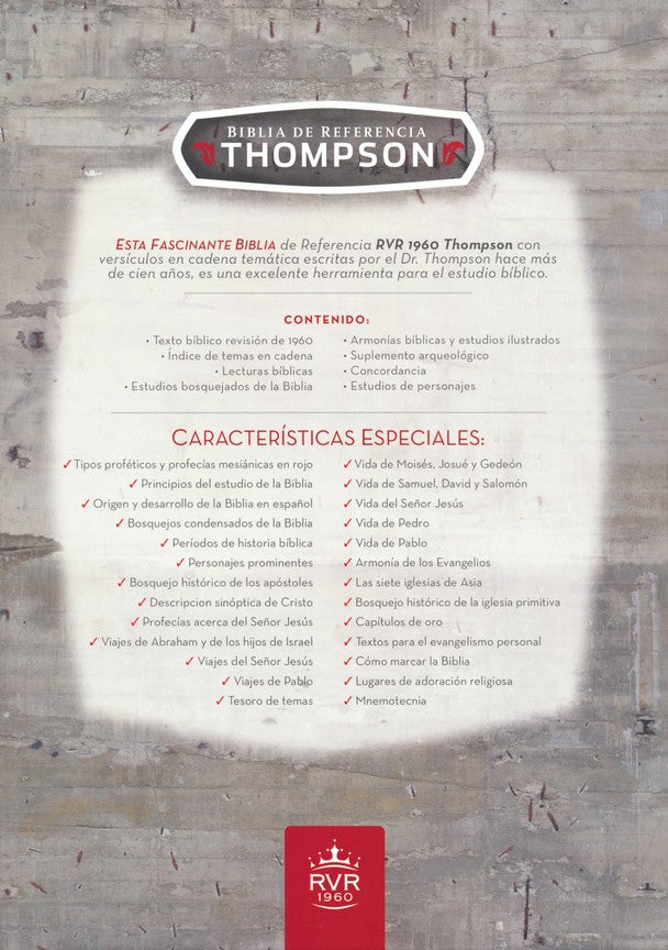 RVR 1960 Biblia de Referencia Thompson, Imitación Piel Negra