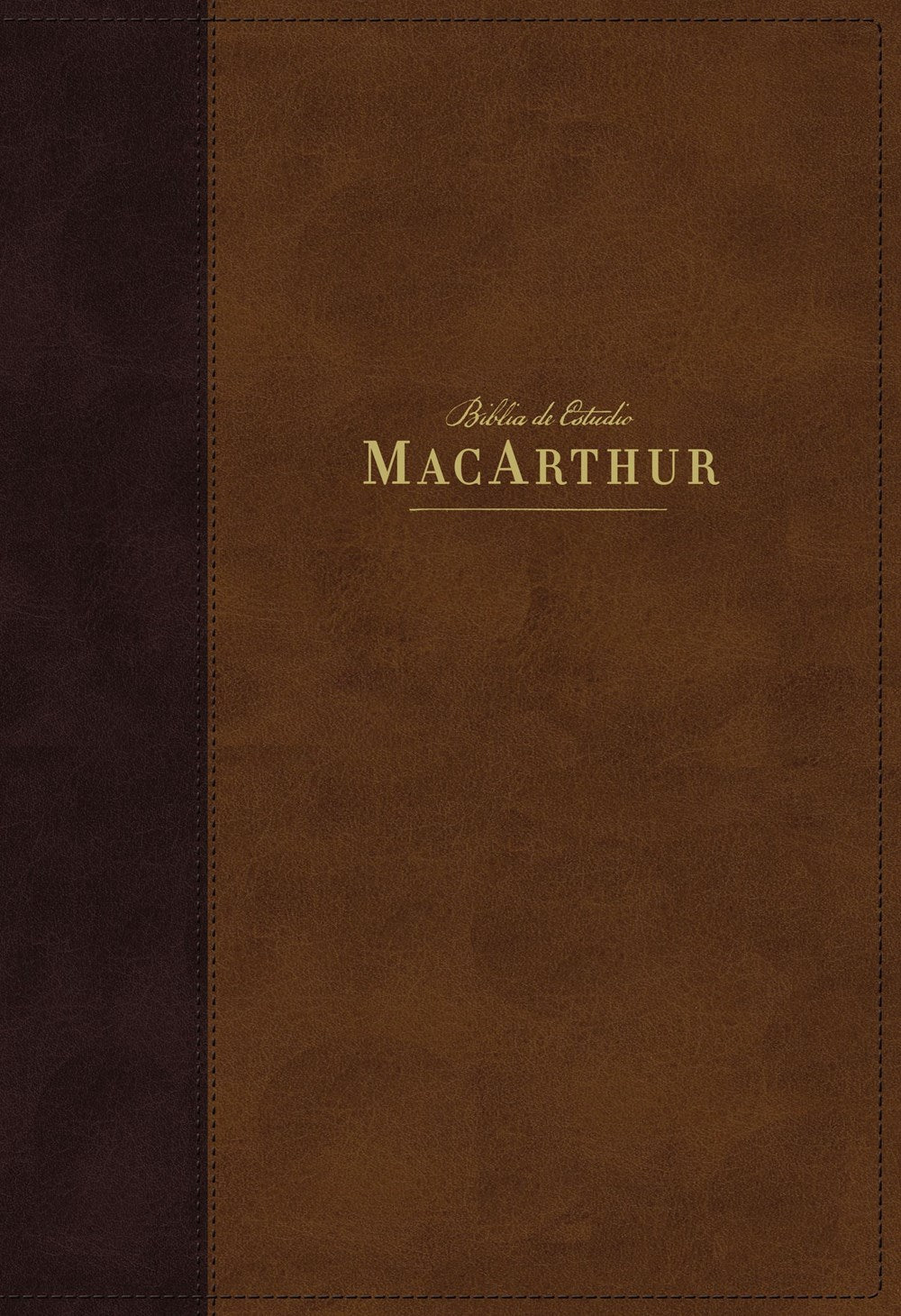 NBLA Biblia de Estudio MacArthur, Imitación Piel, Café, Interior a dos colores