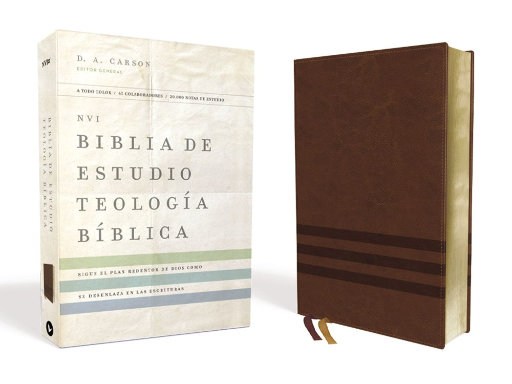 NVI Biblia de Estudio Teología Bíblica, Imitación Piel Café