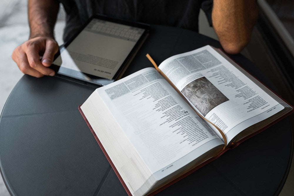 NVI Biblia de Estudio Teología Bíblica, Imitación Piel Café