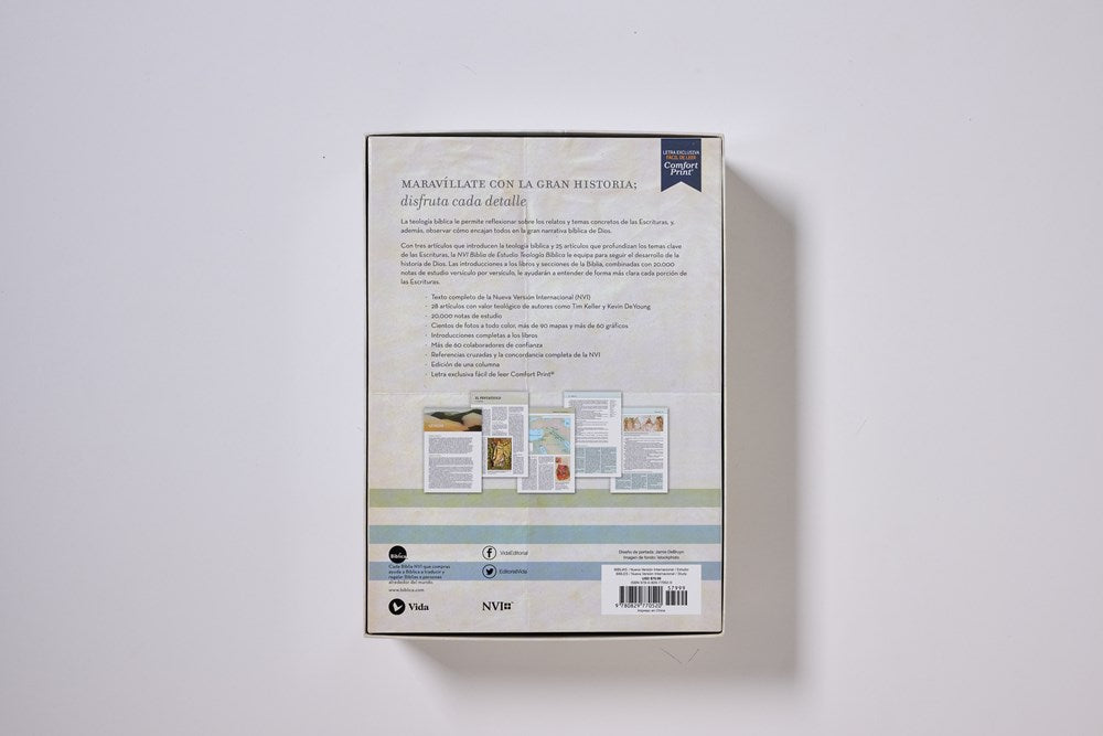 NVI Biblia de Estudio Teología Bíblica, Imitación Piel Café