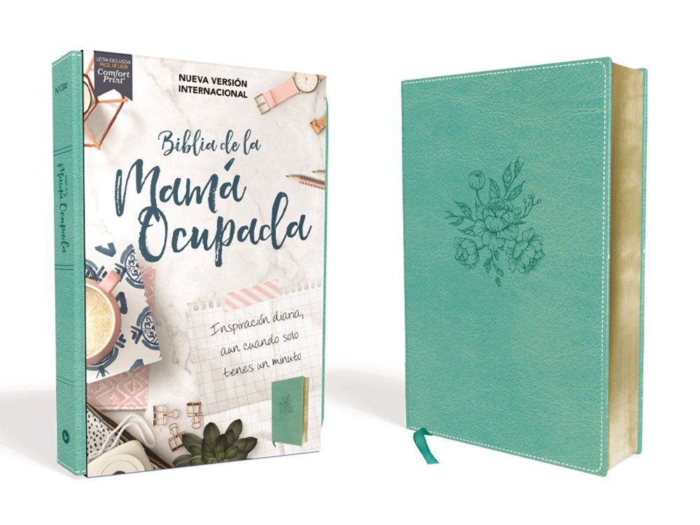 NVI Biblia de la Mamá Ocupada, Imitación piel Turquesa