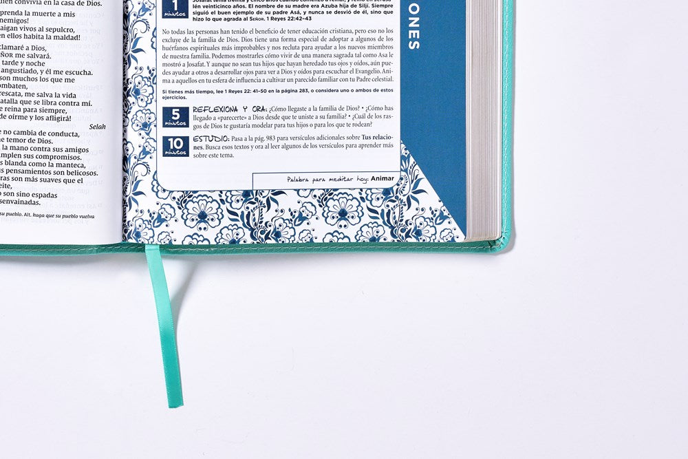 NVI Biblia de la Mamá Ocupada, Imitación piel Turquesa