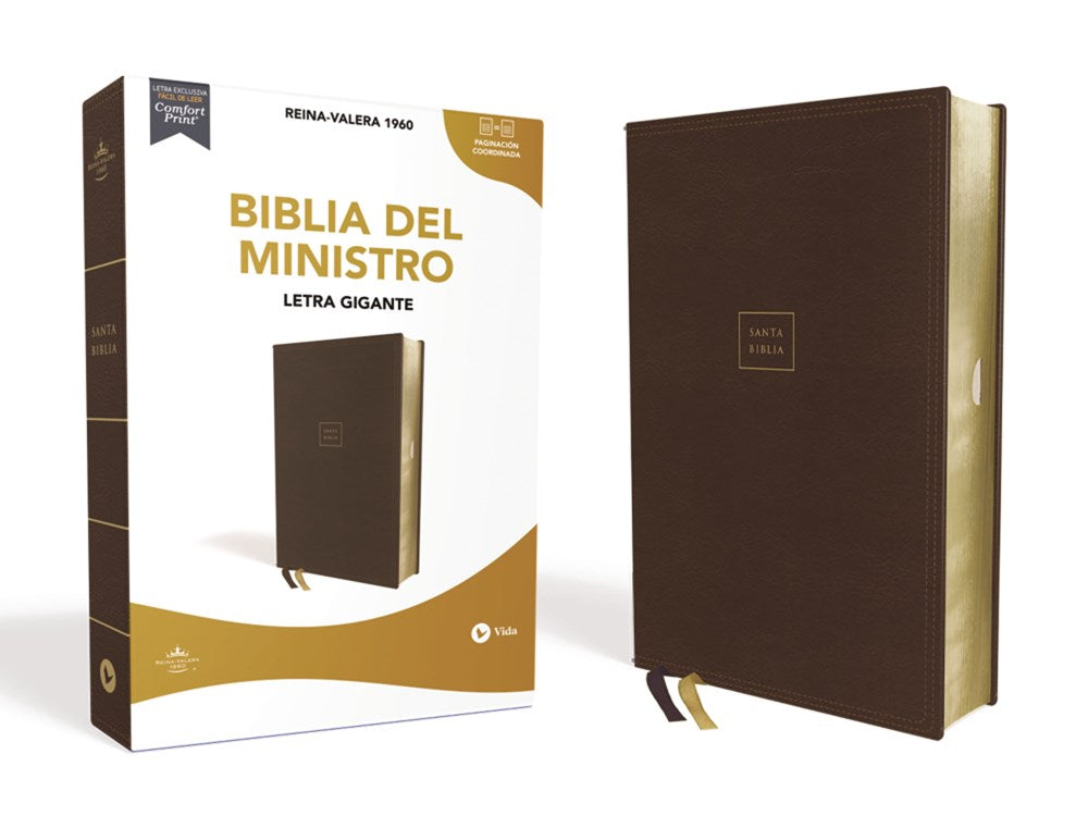 RVR 1960 Biblia del Ministro Letra Gigante (12) Imitación piel Café