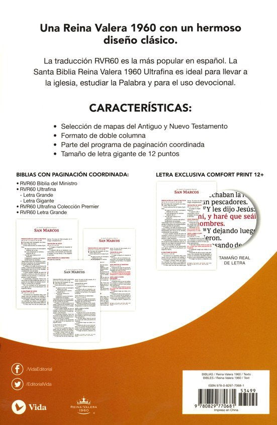 RVR 1960 Ultrafina Letra Gigante (12) Imitación Piel Café