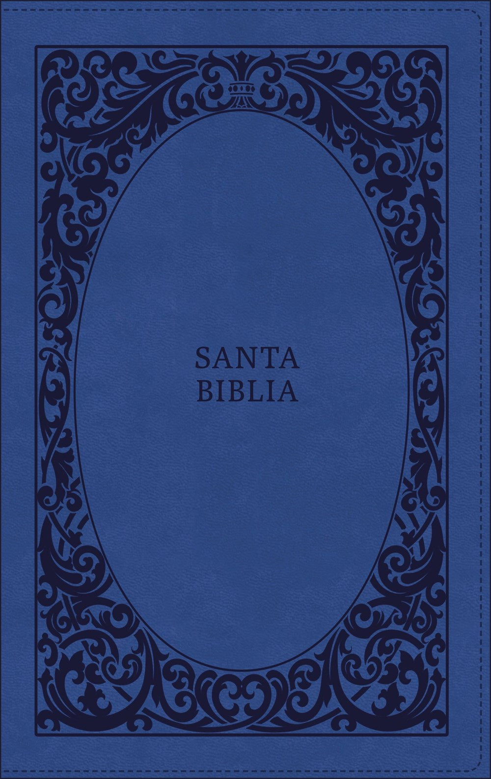 Biblia Reina-Valera 1960, Tierra Santa, Ultrafina letra grande, Imición piel Azul, con cierre