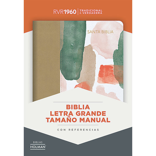 RVR 1960 Biblia Letra Grande Tamaño Manual multicolor, símil piel