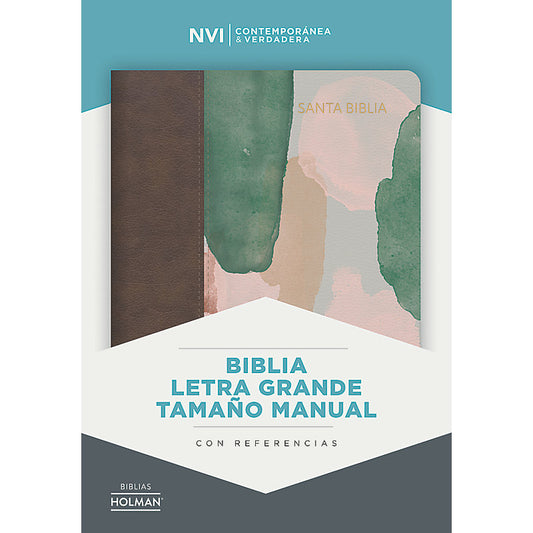 NVI Biblia Letra Grande Tamaño Manual multicolor, símil piel
