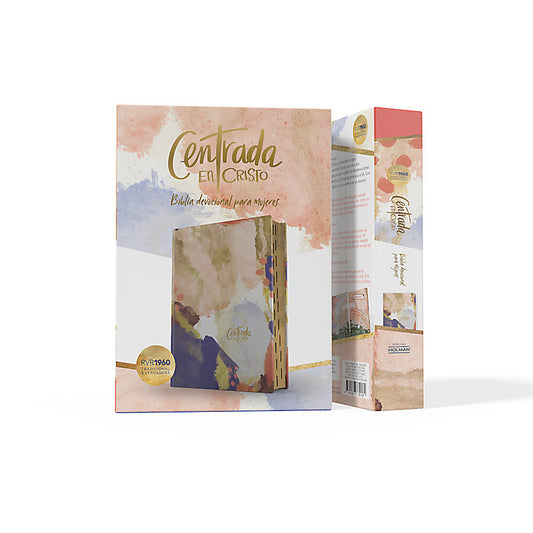 RVR 1960 Centrada en Cristo, símil piel, matizada lila