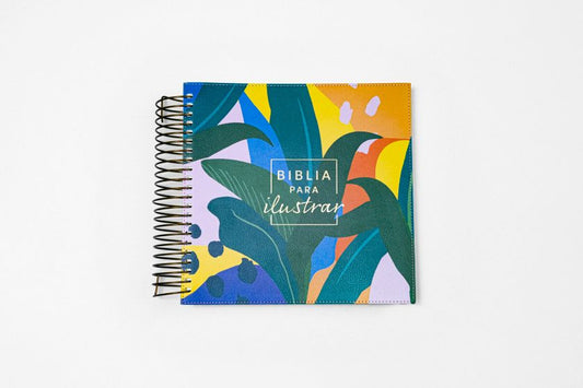 RVR 1960 Biblia para ilustrar, floral símil piel