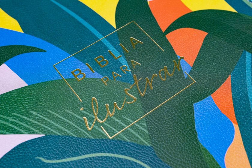 RVR 1960 Biblia para ilustrar, floral símil piel