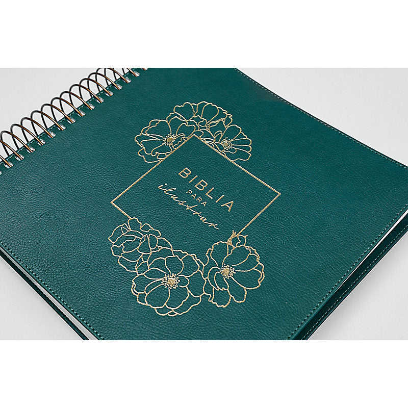 RVR 1960 Biblia para ilustrar, verde símil piel
