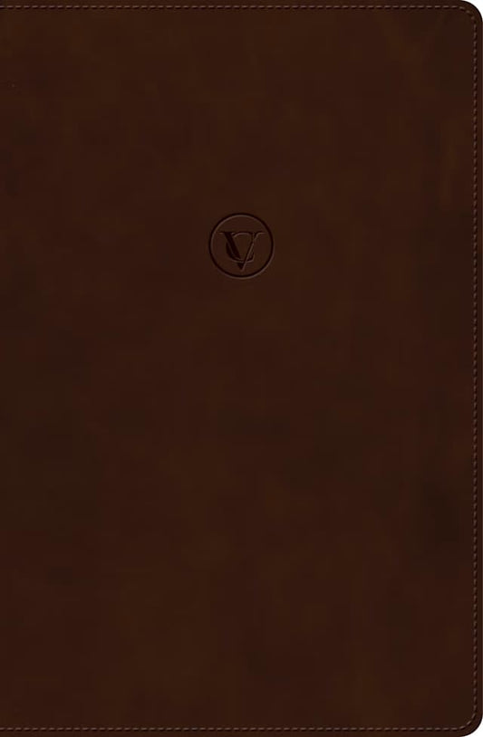 RVR 1960 Biblia de estudio de César Vidal, café símil piel