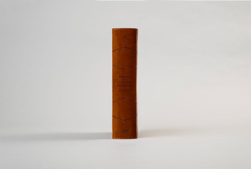 RVR 1960 Biblia de estudio Holman, café símil piel