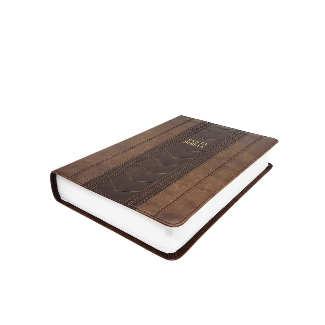 BIBLIA RVR 1960 LETRA GRANDE TAMAÑO MANUAL EDICIÓN ESPECIAL, MARRÓN SÍMIL PIEL