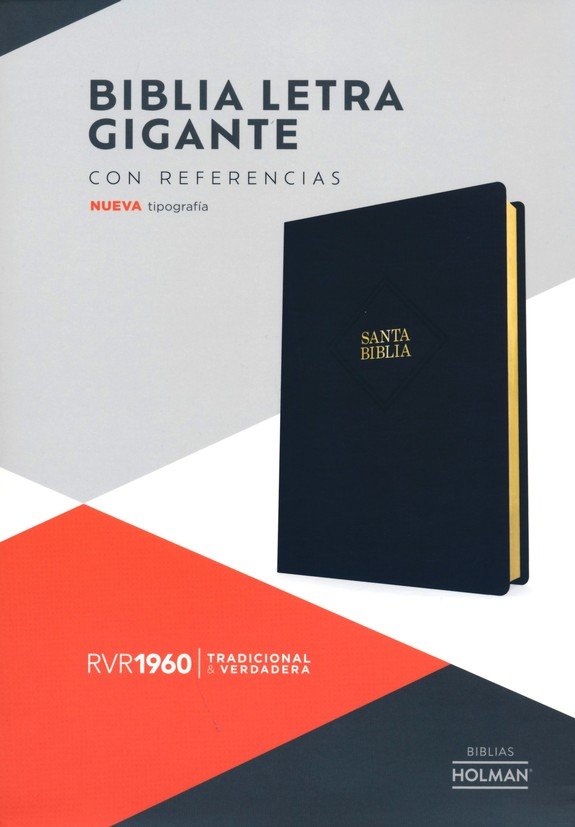 RVR 1960 Biblia letra gigante, negro, piel fabricada