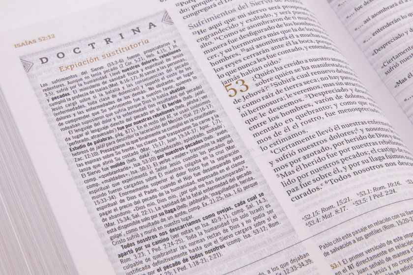 RVR 1960 Biblia de estudio para mujeres, azul floreado tela impresa con índice