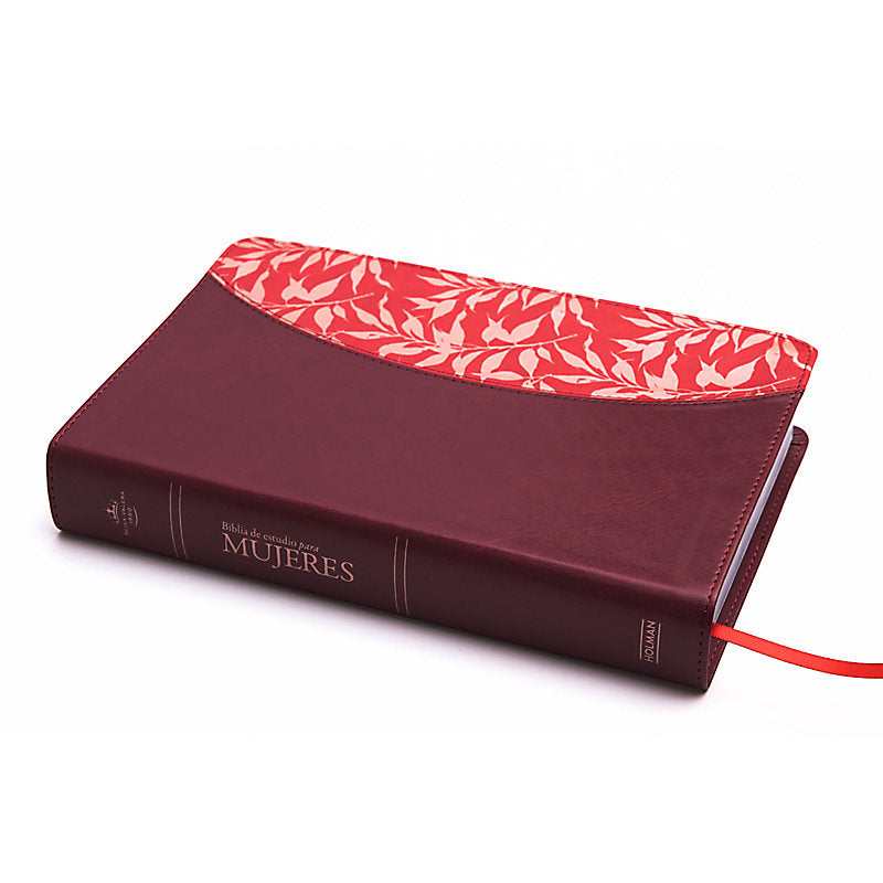 RVR 1960 Biblia de Estudio para Mujeres, vino tinto/fucsia símil piel