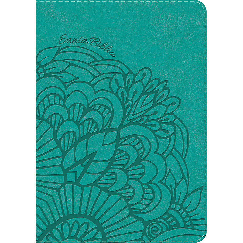 RVR 1960 Biblia letra gigante aqua, símil piel