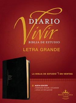 RVR 1960 Biblia de estudio del diario vivir, símil piel negro - letra grande