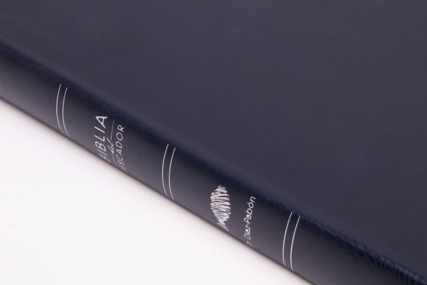 RVR 1960 Biblia del Pescador letra grande, azul símil piel