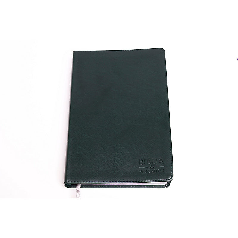 NVI Biblia del Pescador letra grande, verde símil piel