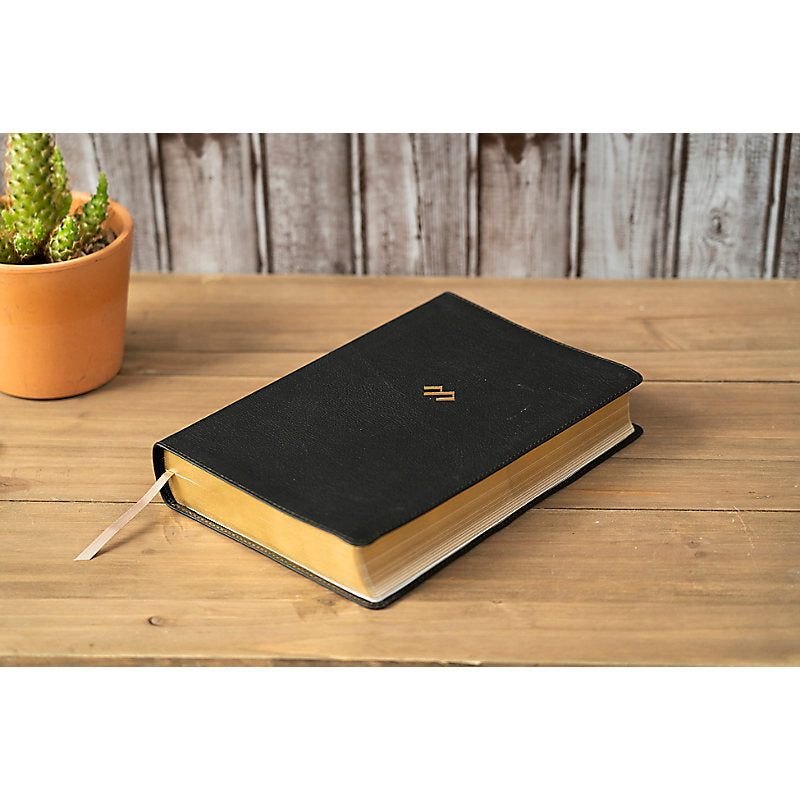 RVR 1960 Biblia temática de estudio, negro piel genuina