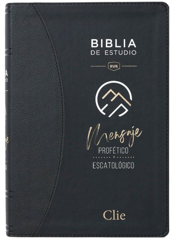 BIBLIA DE ESTUDIO DEL MENSAJE PROFÉTICO Y ESCATOLÓGICO Piel fabricada Negra