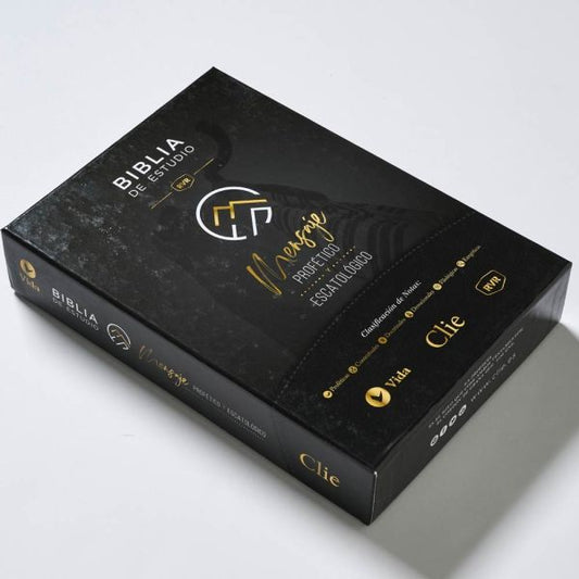 BIBLIA DE ESTUDIO DEL MENSAJE PROFÉTICO Y ESCATOLÓGICO Piel fabricada Negra