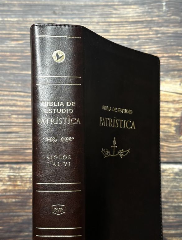 Biblia de Estudio Patrística (Imitación Piel Marrón / Sin índice)