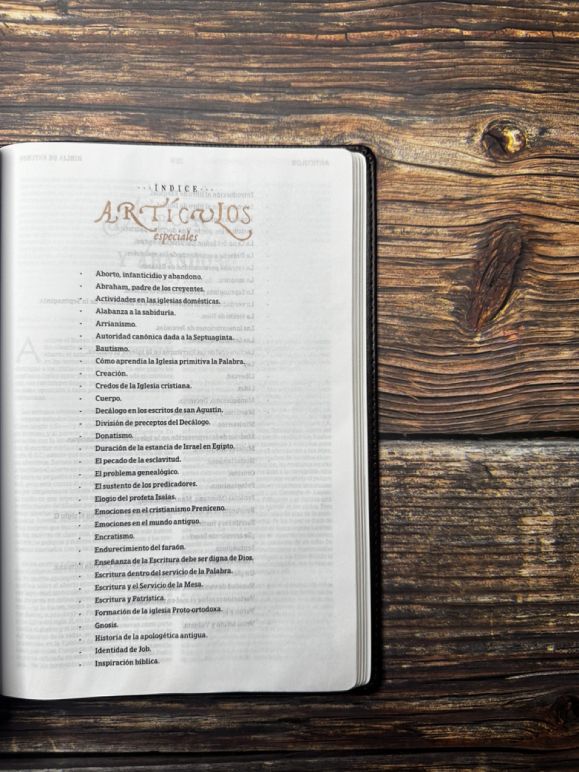 Biblia de Estudio Patrística (Imitación Piel Marrón / Sin índice)