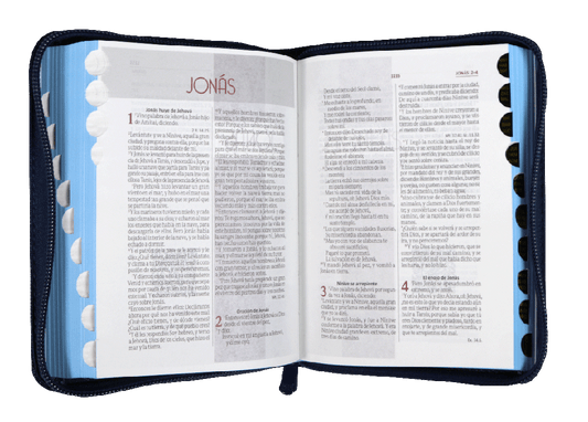 Biblia Reina Valera 1960 Tamaño Bolsillo Letra Chica Mezclilla Azul