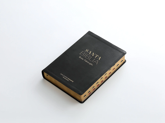 Biblia RVR 1960 clásica negro, letra Súper Gigante con índice