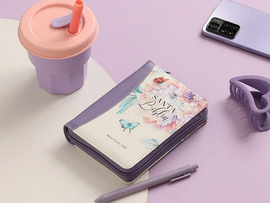 Biblia RVR 1960 jardín lila Tamaño Bolsillo