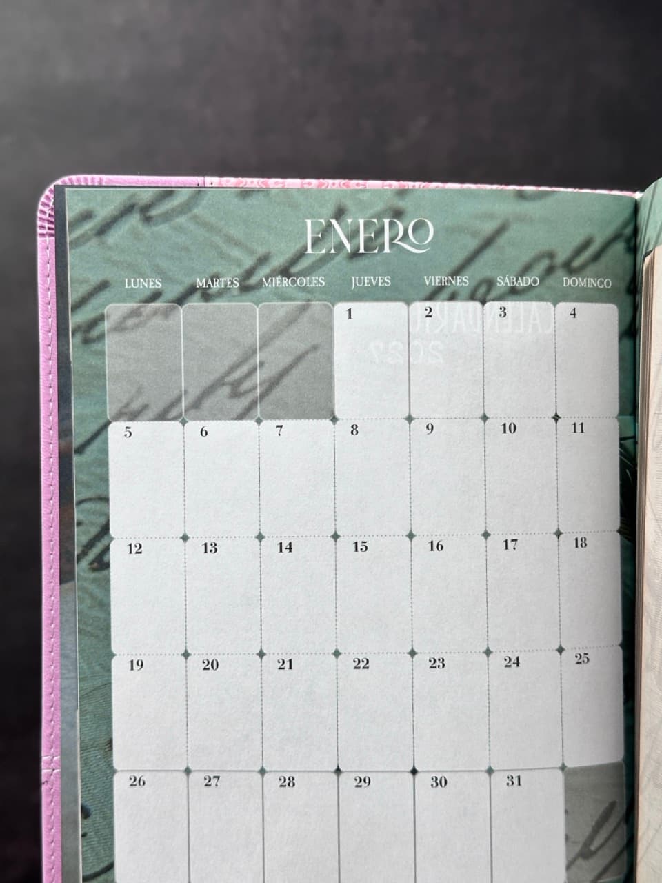 Agenda Tesoros de Sabiduría 2026 i/piel rosa pack con llavero y bolígrafo