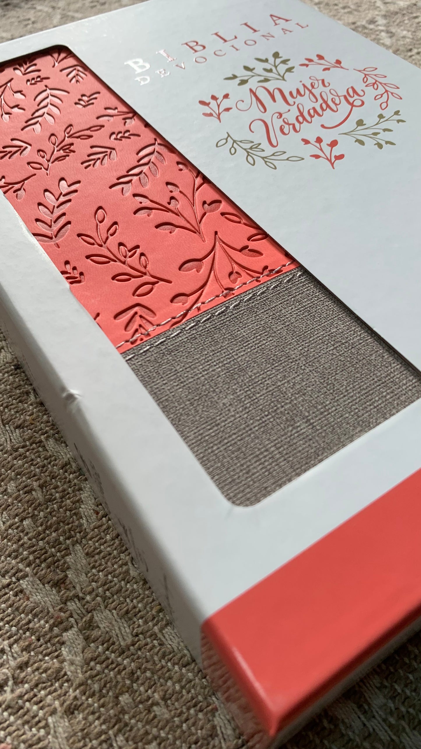 RVR 1960 Biblia devocional Mujer Verdadera - duotono coral